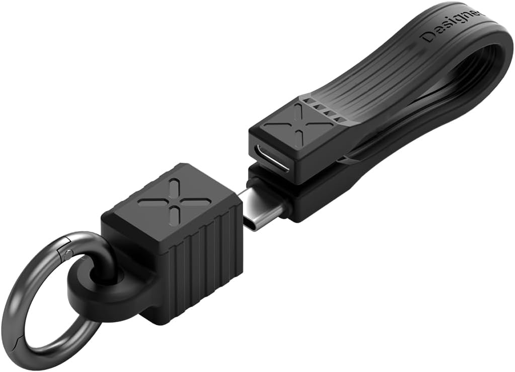 Hagibis USB 4 Cable Portable Keychain, 240W USB C Charging Cable, 40Gbps Data Transfer, 8K@60Hz Video Display for iPhone 17 16 15 Pro Max, iPad, Thunderbolt 4/3, External SSD (Black Male to Female)