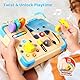 lalalark Montessori Spielzeug Busy Board, Holzspielzeug mit 15 LED-Leuchten,Sensorik Spielzeug Motorikspielzeug für Kinder, Lernspielzeug fürJungen und Mädchen 2 3 4 Jahr, Geschenke für Babys