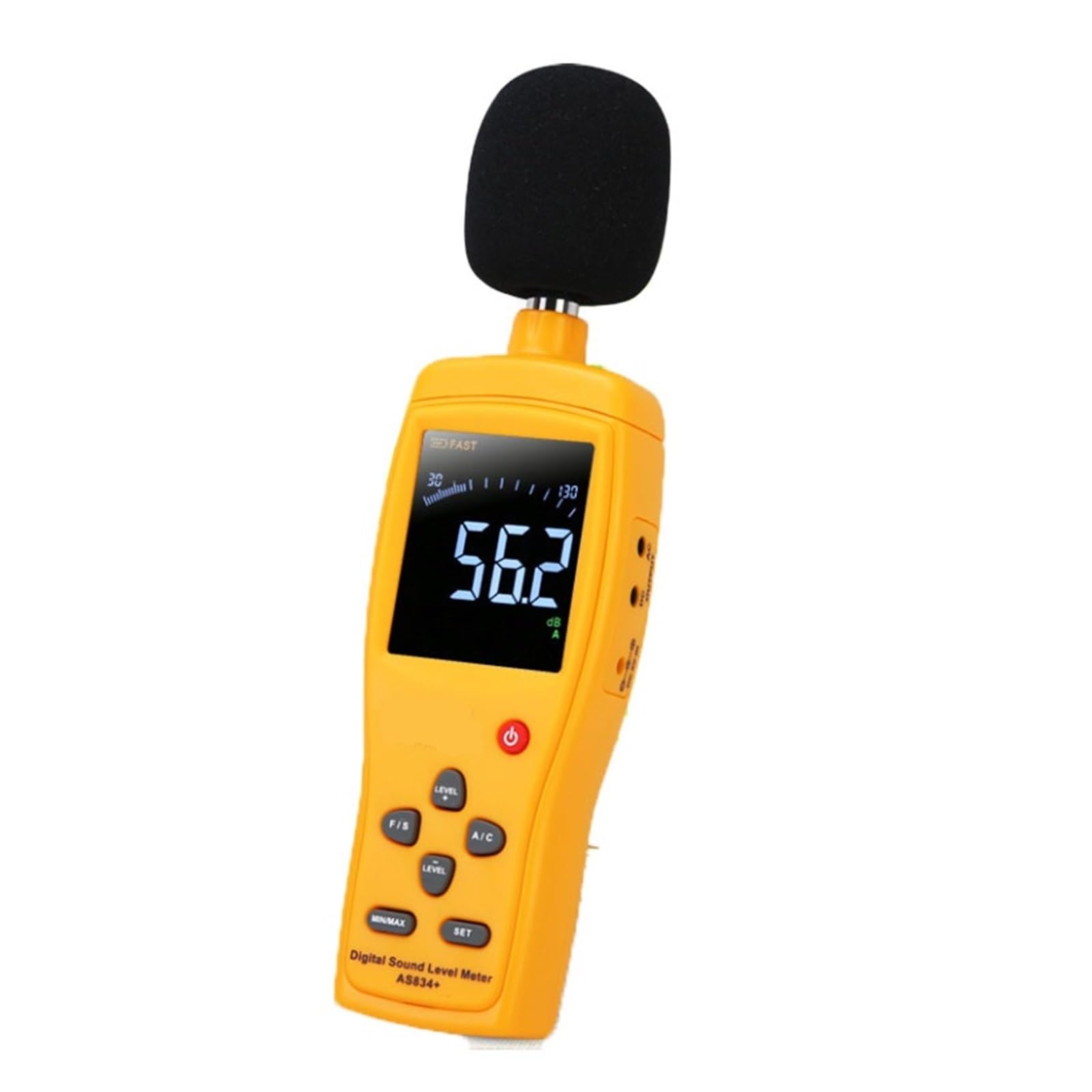 INTELIGENTNY CZUJNIK AS834+ AS844+ Cyfrowy miernik poziomu dźwięku LCD Noisemeter 30-130dB Poziom hałasu Decybel Monitorowanie Tester Instrument(AS844 Plus)