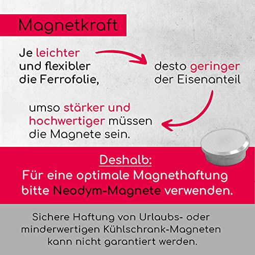 Magstick 3er Set DIN A4 Ferrofolie selbstklebend I Eisenhaltige Folien roh unbeschichtet DIY I Flexibler Haftgrund für Magnete I mag004