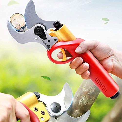 WOHAO Scissors Professional Tree Trimmers Secateurs, Electric Pruning Shears, With Rechargeable Battery, Replacement Strong Blade For Garden Rose Apple Fruit Tree Branches