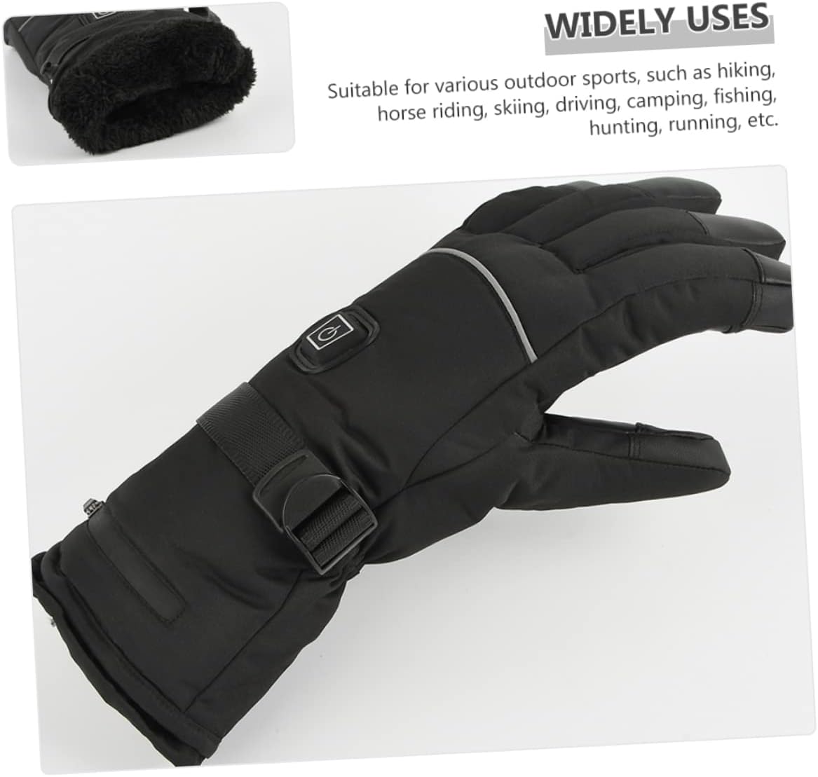 GALPADA Thermal Gloves for Men Women 3 Heat Settings Heated Gloves Touchscreen Waterproof Winter for Snowboarding Hiking Motorcycle