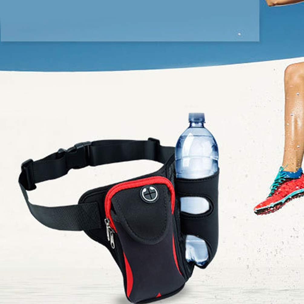 1pc Waist Bag Waterproof Bottle Waist Pack Kettle Bag Chest Pouch for Travel Outdoor (Red)
