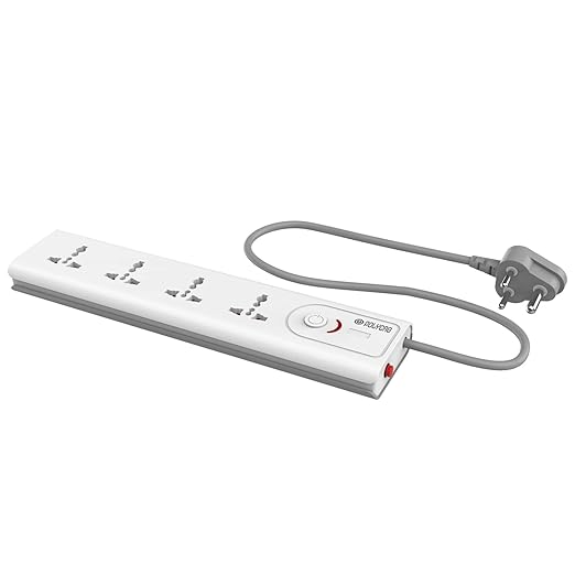 Polycab 3 Pin Socket 4 in 1 Power Extension Strip For Home & Office Use With Surge Protection Connect Computers Laptops & Home Appliances at Rs. 449