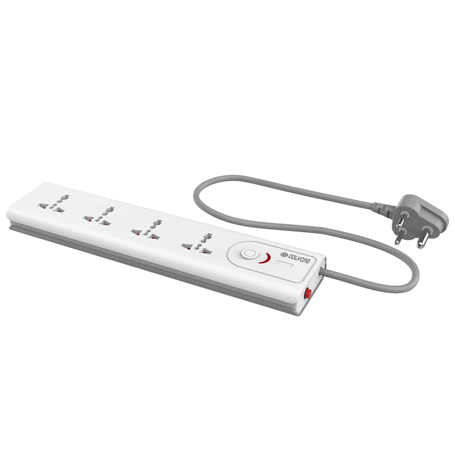 Polycab 3 Pin Socket 4 in 1 Power Extension Strip For Home & Office Use With Surge Protection Connect Computers Laptops & Home Appliances-image-26