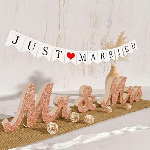 VIOPVERY Mr & Mrs Sign & Just Married Banner...