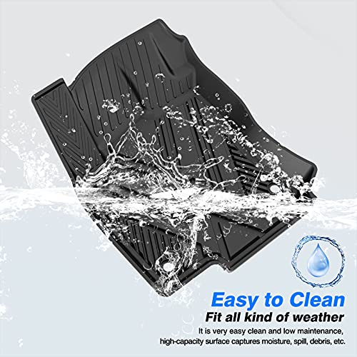 T Tgbros Car Floor Mats For Volkswagen Vw Tiguan 2018 2019 2020 2021 Custom Fit All-Weather Floor Mat Liners Front & Rear Row Full Set Liner Non-Slip Tpe Odourless #TOP4