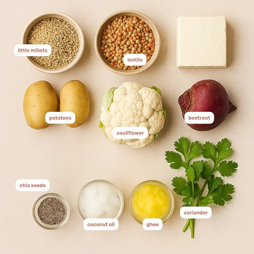 Image of Veg Wet Dog Food - 100% Vegetarian - Paneer and Millets Gravy Meal for Pets - for Adult Dogs and Puppy - Real Paneer, Millets, High Protein, Fresh Ingredients - Ready to eat Meal - 100g x 3