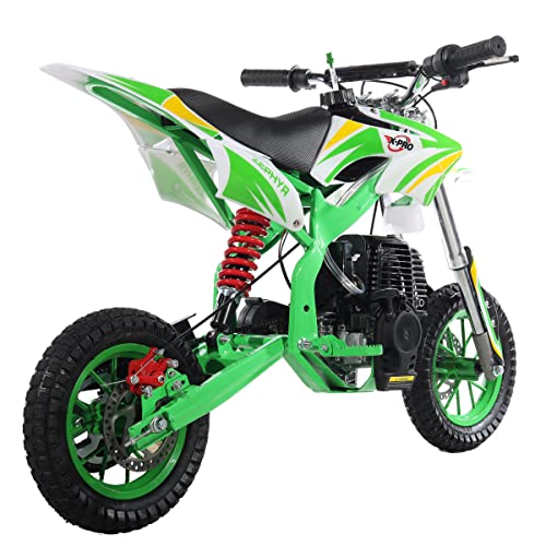 X-PRO 40cc Mini Dirt Bike Pit Bike Dirt Bikes Gas Power Bike Off Road Motorcycle,Green