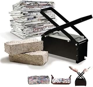 Yiibcio Paper Log Briquette Maker Recycle Newspaper Briquette Maker,Steel Paper Log Maker Briquette Recycle Material Newspaper,Paper Log Brick for Heating Fire Stove Home