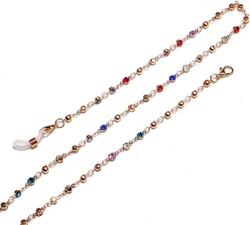 Fashionable Handmade Chains, Colourful Rhinestone Eyeglass, Cords, Mouthpiece