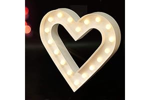 Bright Zeal Heart Light Up Sign Outdoor Large Marquee Hearts