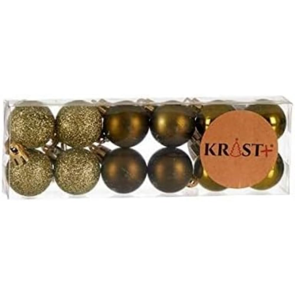 Krist+ Christmas Baubles Set, Multicoloured, Estándar