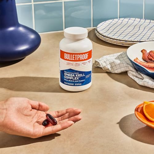 Bulletproof Omega Krill Complex, Lemon Flavor, 120 Softgels, 1560mg Omega-3 with EPA, DHA, GLA, and Astaxanthin, Keto Fish Oil Supplement for Brain and Heart Health - Image 4
