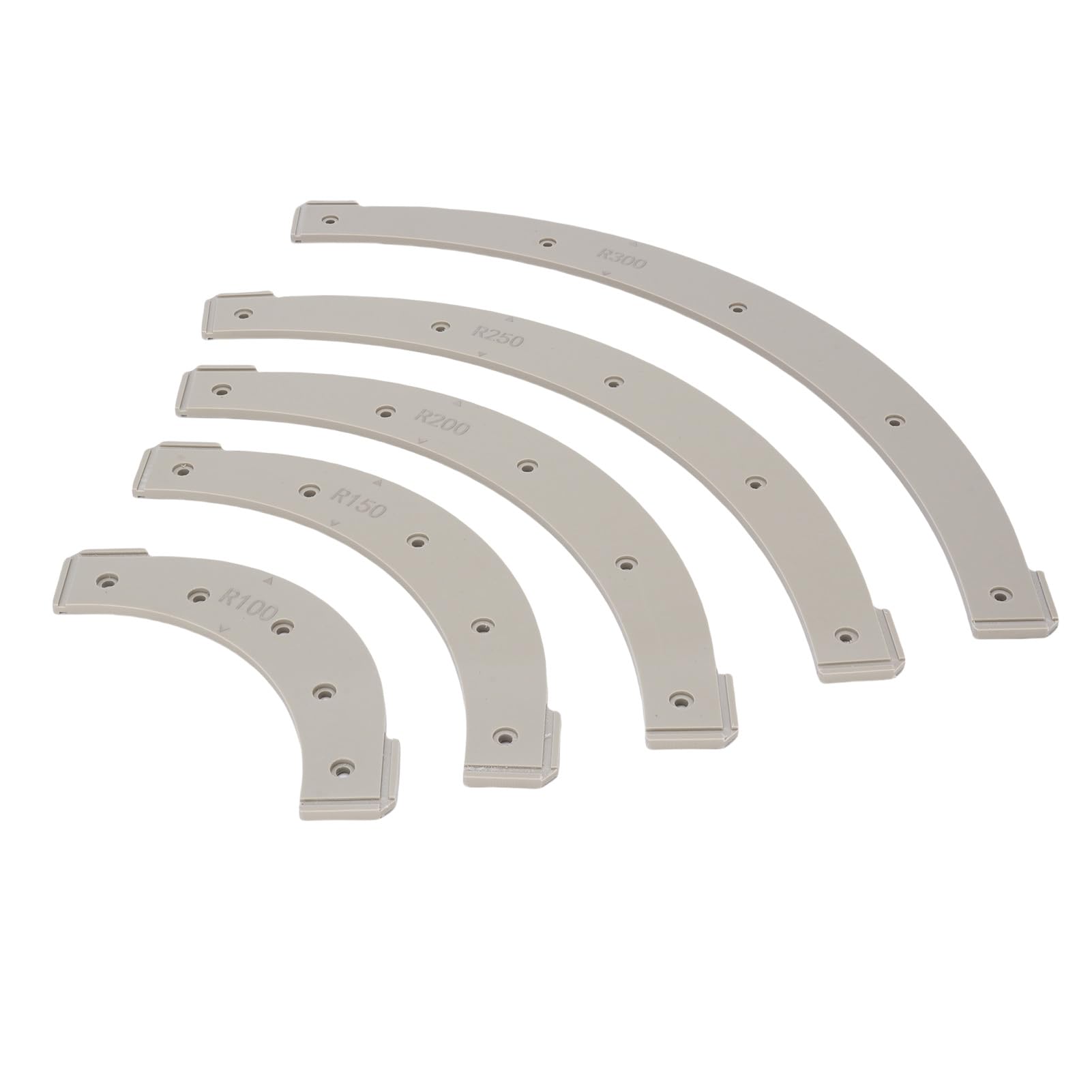 Generic Set di Modelli per Raggio D'angolo Arrotondato, per Fresatrice in Plastica Resistente per Artigiani della Lavorazione del Legno, 5 Pezzi
