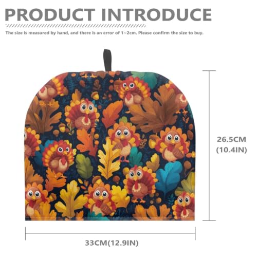 Image of Hudotybom Thanksgiving Turkey Tea Cosy Teapot Cover Breakfast Coffee Warmer Cozy Kettle Cover Water Kettle Protector Kitchen Cozies for Thanksgiving