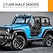 SOENBOO for JK Tubular Half Doors Safari Tube Doors Compatible With 2007-2018 Jeep Wrangler JK JKU Unlimited 2 Doors Only, 2 PCS Heavy-Duty Steel, Offroad Trail Adventure, Black