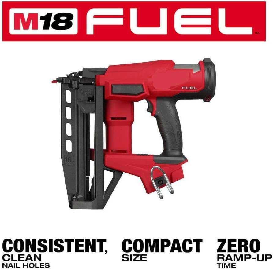 Millwavkee Framing Nail Gun, Framing Nailer,Cordless Framing Nailer, Nail Gun M18,Compatible with Milwaukee 3020-20 M18 Fuel 18v 16 Gauge Straight Finish Nailer - Bare Tool