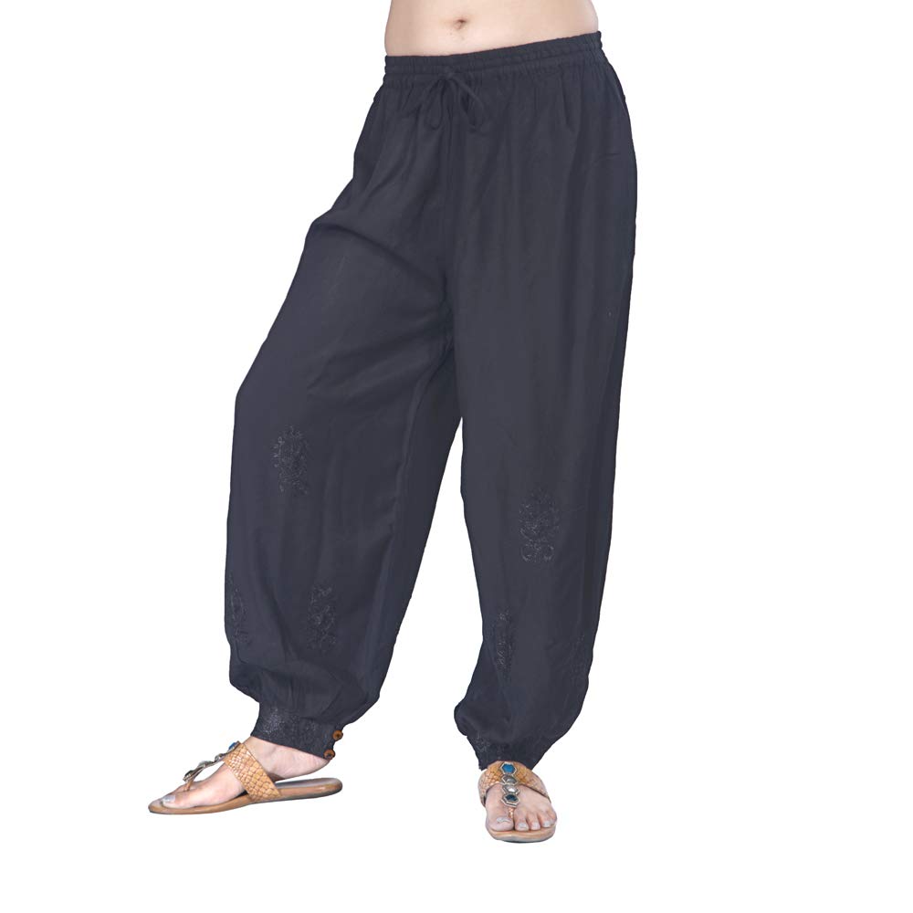 purpura Women's Loose Fit Harem Pants (PBT0602_Black_Free Size)-picture-39
