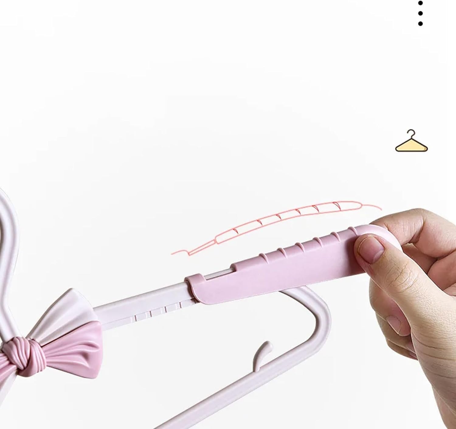 Wieszaki Na Ubrania Dla Dorosłych 10 Szt. Regulowane Wieszaki Wieszak Dla Chłopca I Dziewczynki Plastikowe Antypoślizgowe Wieszaki Do Przechowywania Na Wieszaki,Pink-10pcs