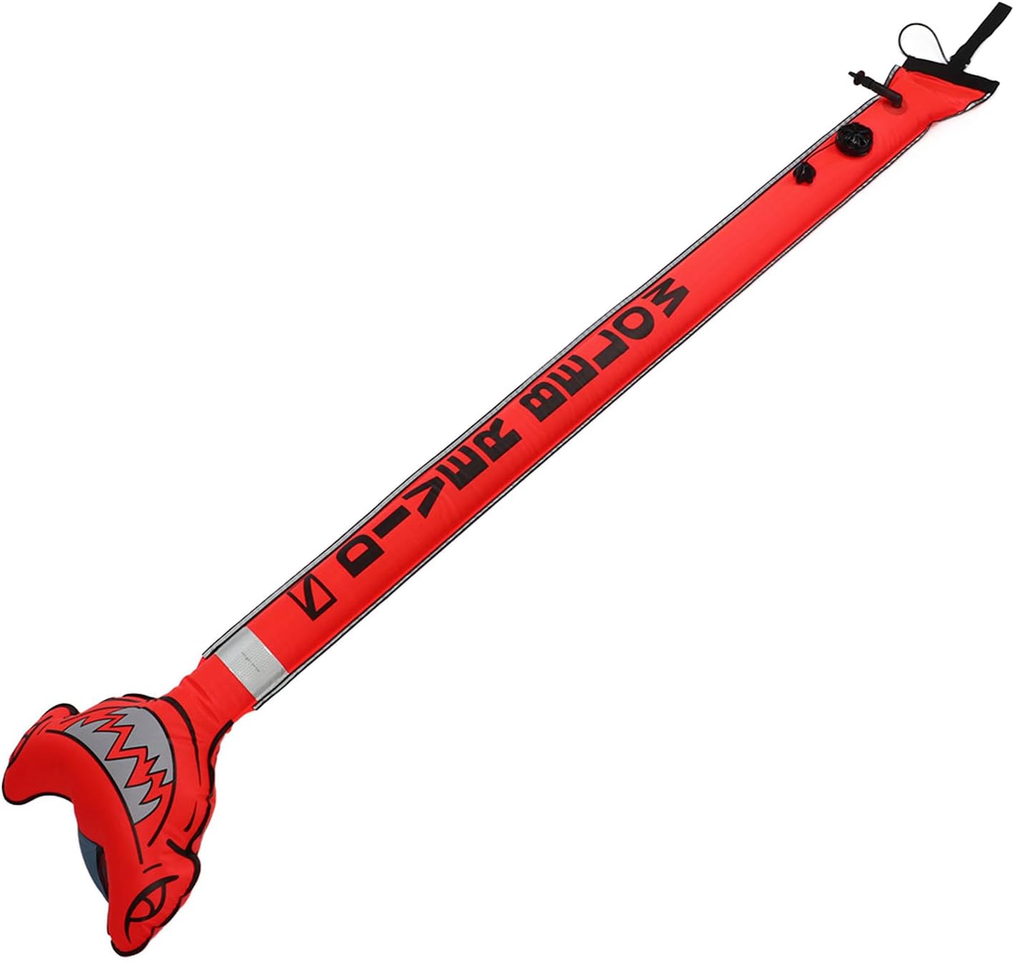 Diving SMB Surface Marker Buoy, High Visible Diving Surface Marker Buoy, Inflatable Scuba Signal Tube with Reflective Strip, Safety Sausage Surface Signal Marker Buoy (Orange)