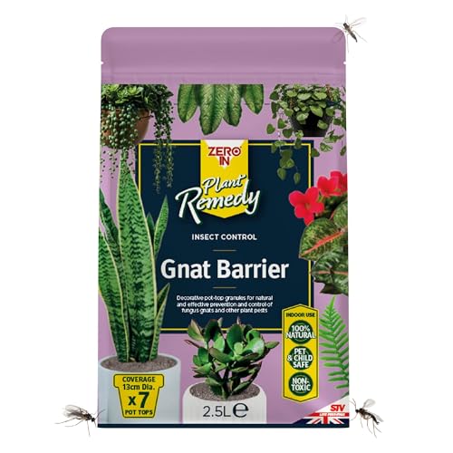 Zero In Gnat Barrier Granules - 2.5L Natural Non-Toxic Natural Fungus Gnat Control for Indoor Houseplants Insect Control