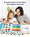 D-FantiX Magnetic Fraction Educational Puzzle, Magnetic Fraction Tiles & Fraction Circles Set, Math Manipulatives for Elementary School, Montessori Fraction Manipulatives Learning Toys for Kids
