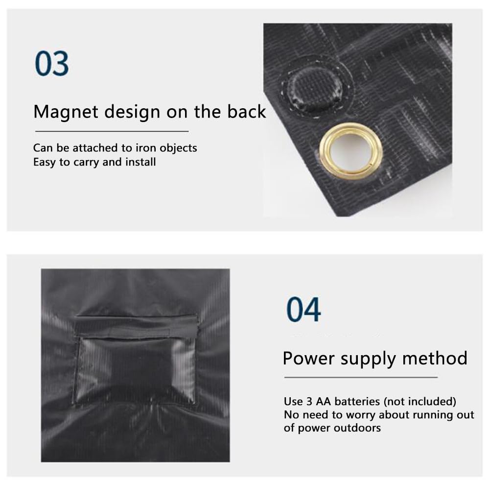 Luz de guía de tráfico magnética plegable de 18" x 33,5" - Señal de flecha de tráfico LED for mantenimiento de carreteras y señales de emergencia