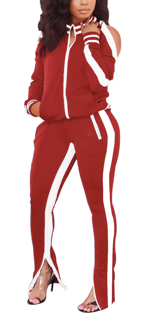 TOPONSKY Women Casual 2 Piece Outfit Long Pant Set Sweatsuits Tracksuits