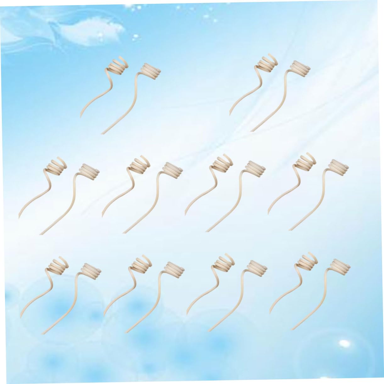 Cabilock Aromatherapy Rattan Diffuser 20 Essential Oil Sticks Large Spiral Head Fragrance Diffuser Sticks for Home Natural Scented Oil