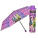 PERLETTI Ombrello Bambina Pieghevole Rainbow High 7+ Anni - Ombrellino Bimba Apertura Manuale Bambole Viola e Azzurro - Ombrello Pioggia Portatile Resistente e Antivento - Diametro 91 cm (Viola)