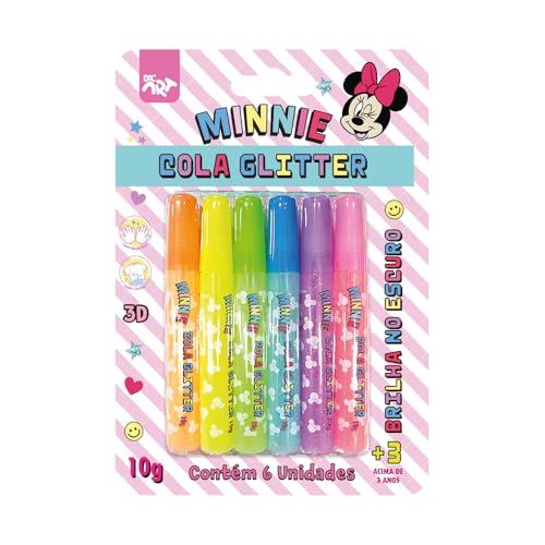 DAC - Cola Glitter Brilho com 6 Cores - Minnie