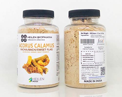Heilen Biopharm Premium Vacha Powder - 200 gm (Sweet Flag/Acorus Calamus/Bach Powder), 100 gm Bottle x Pack of 2 - Image 6 thumbnail