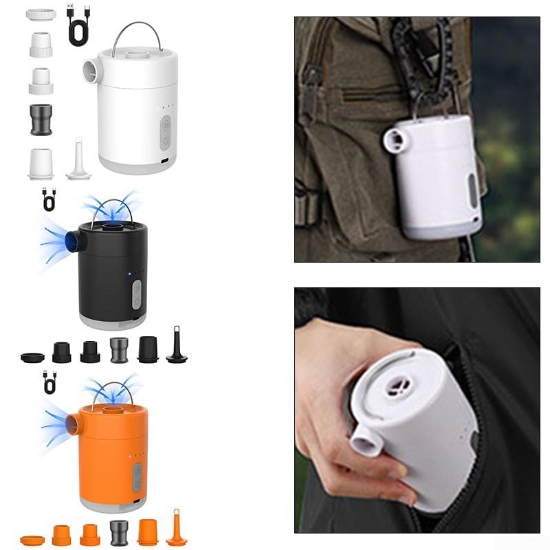 Mini bomba de aire portátil, bomba de aire inalámbrica para inflar rápidamente equipo al aire libre, colchón de aire, almohadilla de dormir, almohadas de aire, anillos de natación, bolsas de vacío