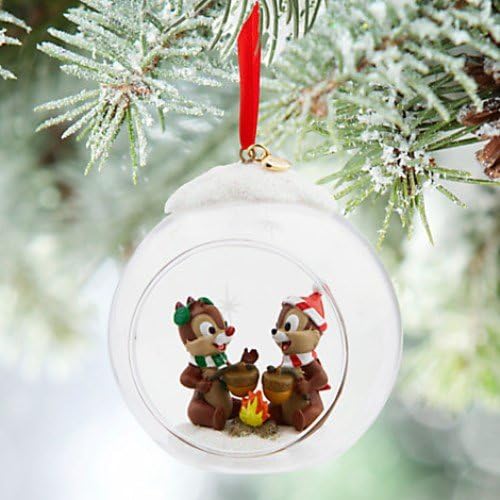 Disney Chip n Dale Glass Globe Sketchbook Ornament - Nutty Noel 2015