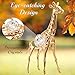 Matashi 24K Gold Plated Giraffe Ornament - Crystal Studded Christmas Tree Décor and Tabletop Figurine - Unique Valentine's Day Gift for Mom, Daughter, Grandma, Friends & Family