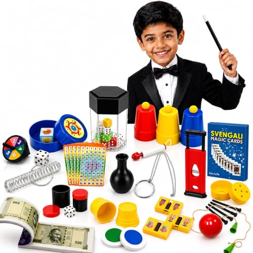 Image of 18-in-1 Ultimate Magic Kit | Complete Magic Tricks Set with Svengali Deck, Cups & Balls, Finger Chopper & More | Easy-to-Learn Magic Set for Beginners & Aspiring Magicians | Ages 10+
