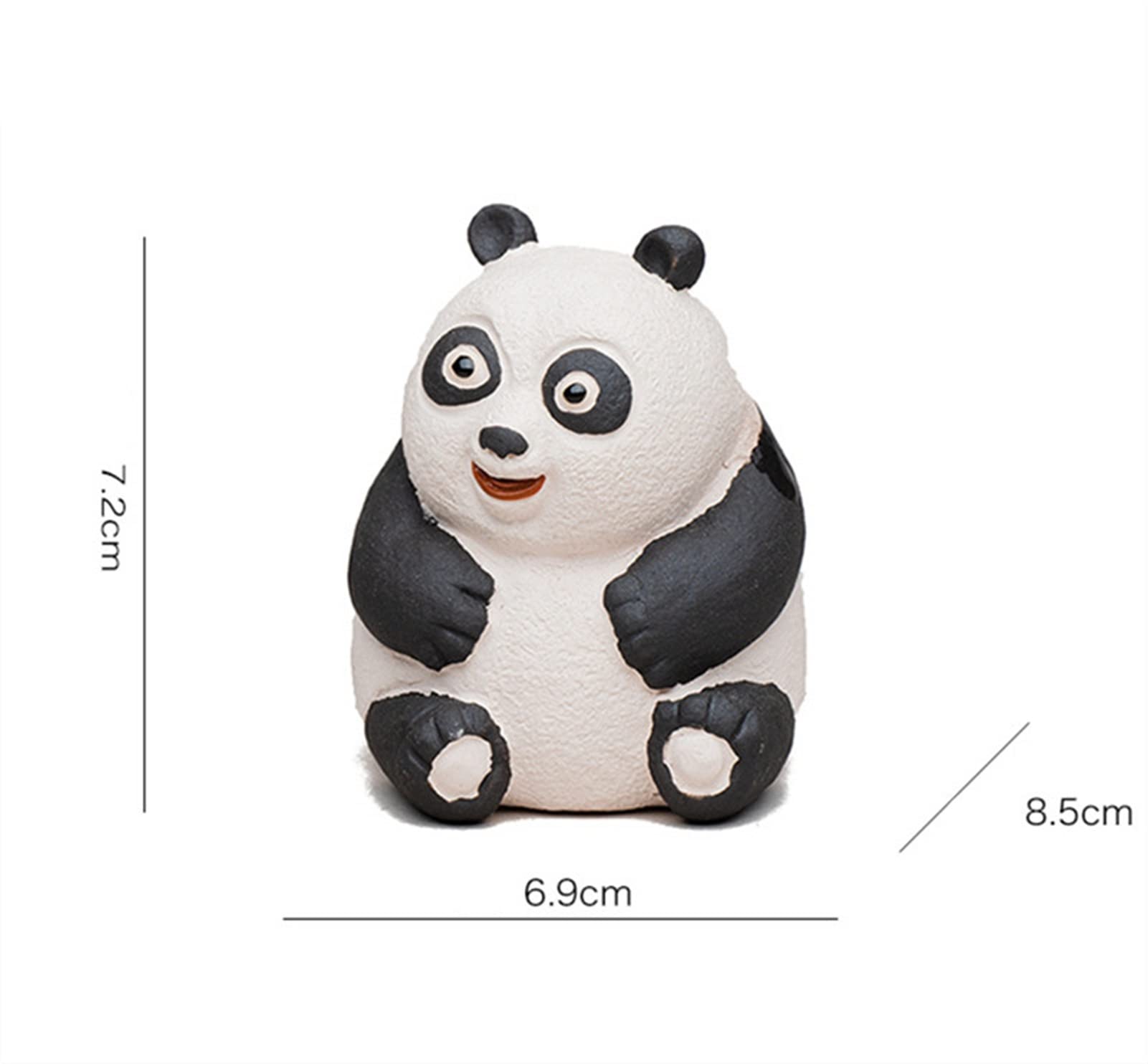 Amazon｜紫色の粘土茶ペットかわいいパンダ置物の装飾品ハンドメイド