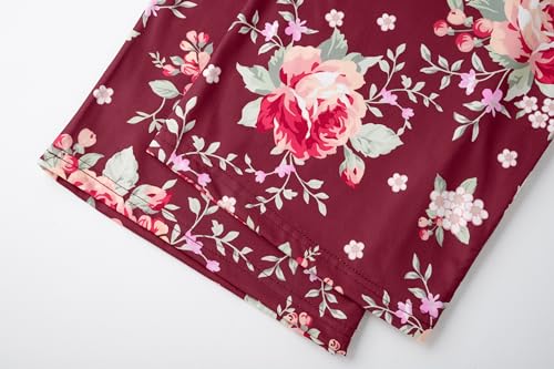 Image of Vozanet Women's V Neck Sexy Pajamas Capri Sets Mexican Style Floral Sleepwear 2PCS Totem Casual Nighty Plus Size M to 5XL