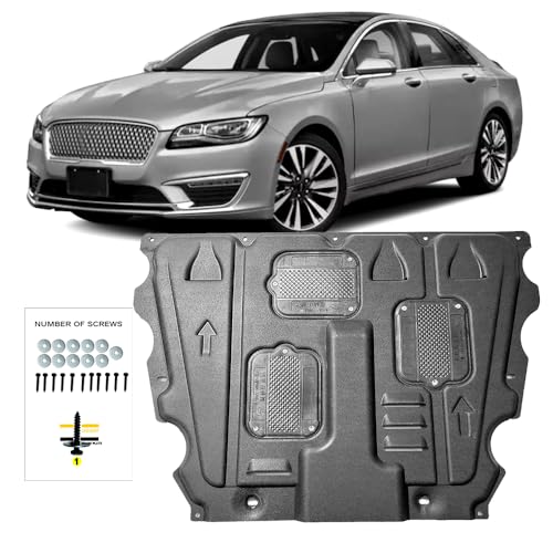 Image of Front Engine Splash Shield for Ford Fusion 2013-2019 for Ford Edge 2015-2022 Engine Splash Guards Suitable for 2017-2020 Lincoln MKZ Under Engine Cover Mud Flaps Directly Replace Original