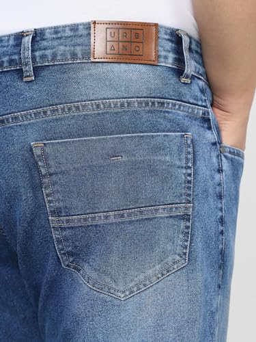 Image of Urbano Plus Men's Straight Fit Mid Rise Jeans