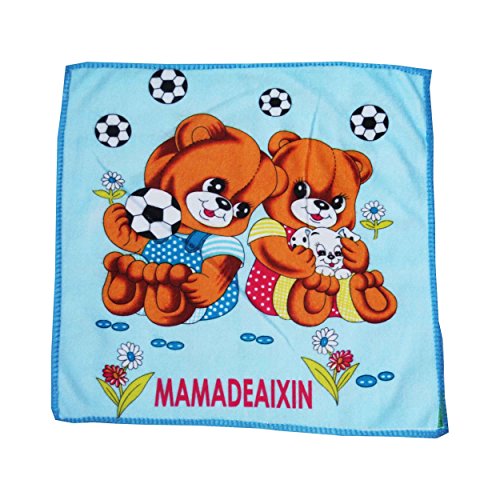 Image of Very Soft Cotton Printed Face Towels - 10x10-inch, Multicolour (Set of 10)