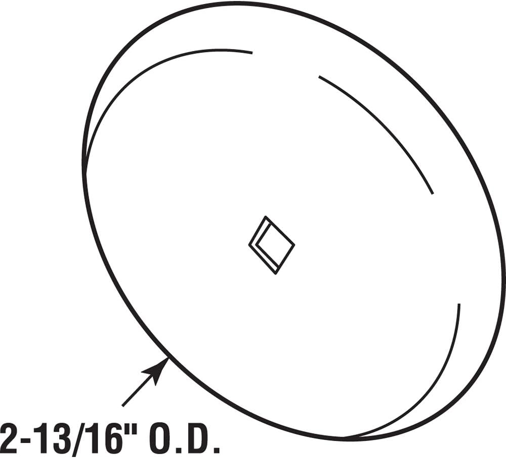 Prime-Line U 10420 Cabinet Knob Backplate, Satin Nickel (Pack of 2)
