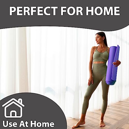 ZENO Yoga Mat | 3mm Exercise Fitness Foam Mat | Non-Slip Padded High Density Mat | Great for Yoga, HiiT, Pilates, Gymanstics | Includes Free Carry Bag - Image 5