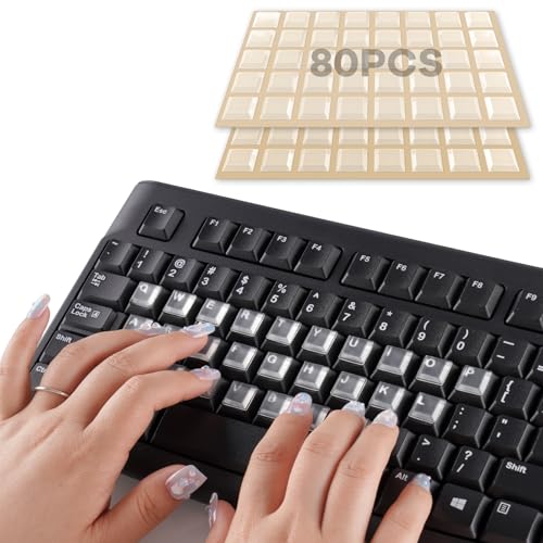 Set de 80 cubiertas transparentes de silicona para teclado miniatura 1