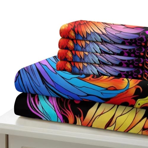 Parure de lit confortable 3 pièces imprimé 3D espace housse microfibre - 7