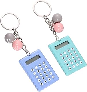HONMEET 2 Peças Chave Mini Calculadora Chaveiro Computador Calculadora De Bolso Mini Chaveiro Para Chaves Mini Chaveiro Calculadora Portátil Calculadora Eletrônica Chaveiro Em Forma De