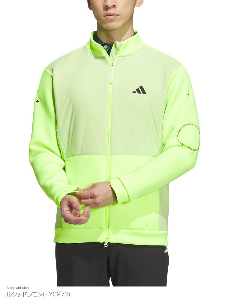 adidas ダンボールニットファブリックミックスフルジップジャケット　M adidas アディダス ゴルフ ダンボールニット ファブリック