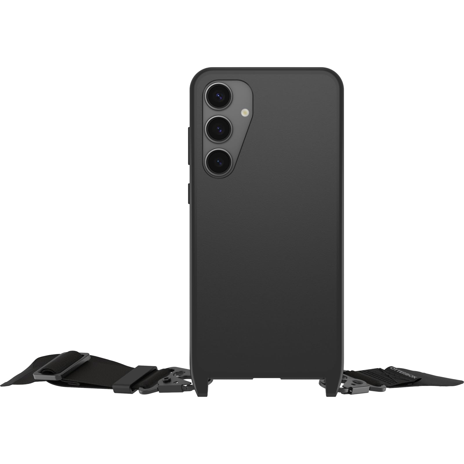 Cover OtterBox React Lanyard per Samsung Galaxy S24+, Custodia sottile, Resistente a shock con cordino a collana, Adattabile e intercambiabile, Testata a norme MIL STD 810G, Nero, Senza Retail Package