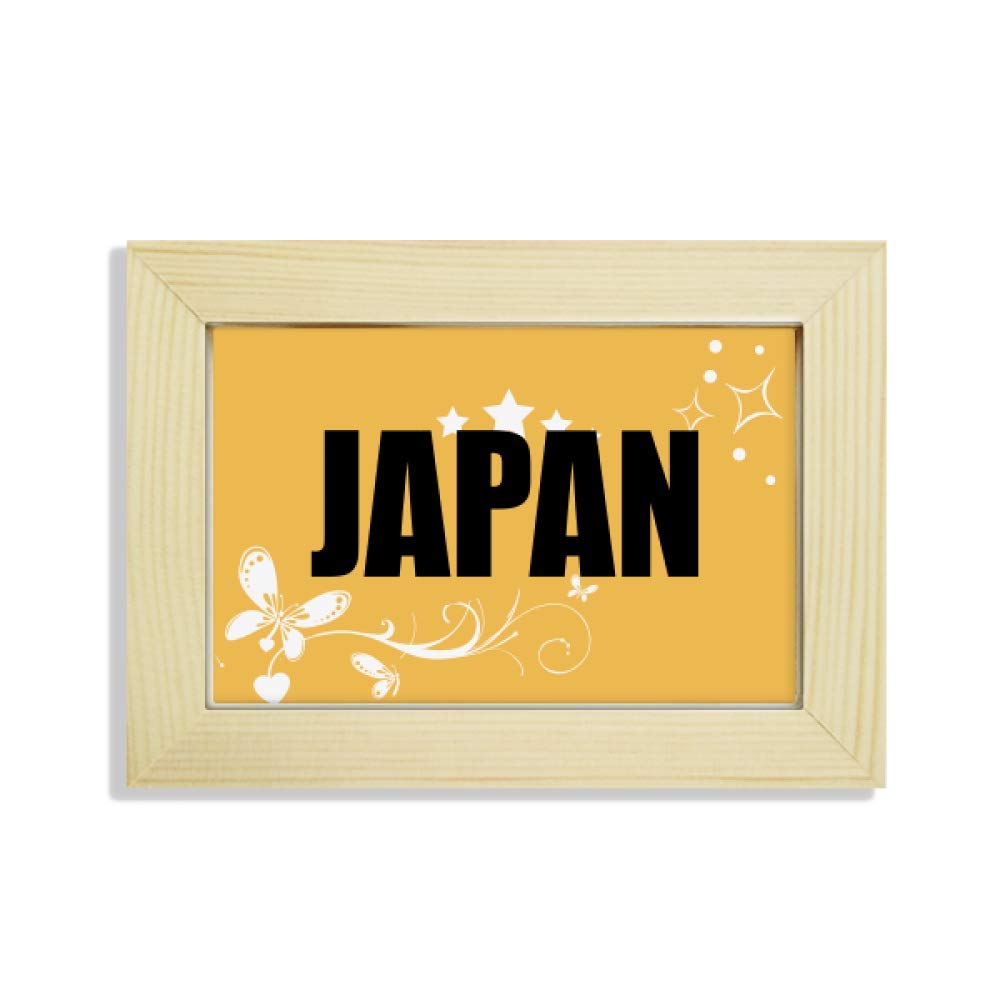 Pintura de flores en marco de fotos de madera Japón para escritorio